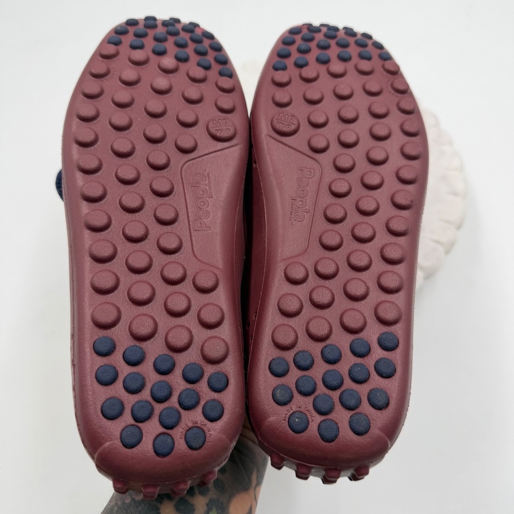 People Footwear Senna Mens 7 Burgundy EVA Driving Moccasin Loafers Shoes NEW - Picture 6 of 7